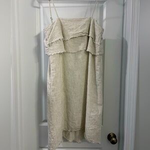 Zara Basic Denim Z1975 White Denim Dress